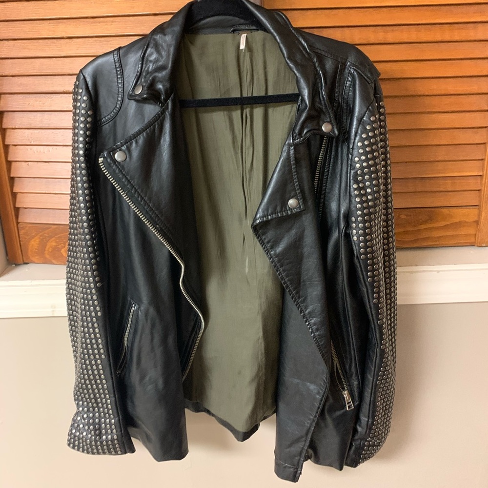 Free people vegan leather jacket